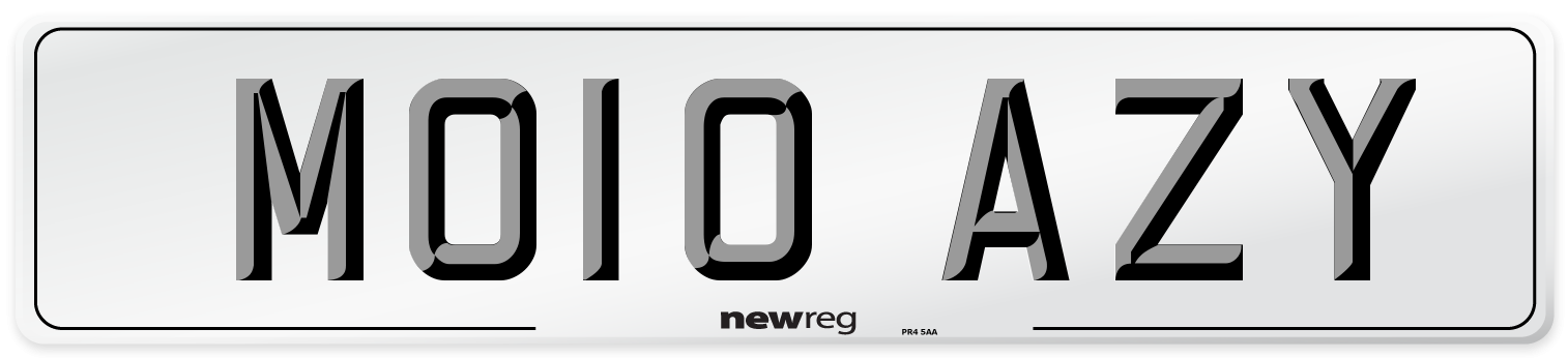 MO10 AZY Number Plate from New Reg